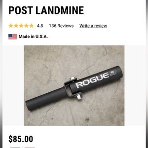 Rogue Fitness Post Landmine Barbell Attachment Accessory CrossFit